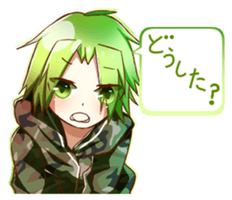 Sticker of 4 boys sticker #10421457