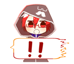 Sticker of 4 boys sticker #10421458