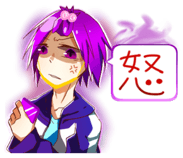 Sticker of 4 boys sticker #10421476