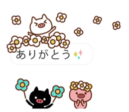 3 pigs and balloons sticker #10421534