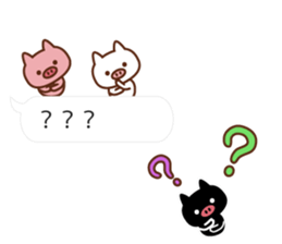 3 pigs and balloons sticker #10421537