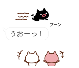 3 pigs and balloons sticker #10421552