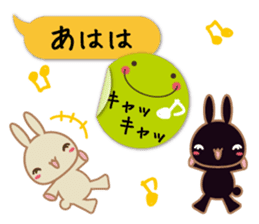 Good listener rabbits sticker #10423412