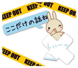 Good listener rabbits sticker #10423429