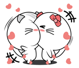 Cat in lover sticker #10423639