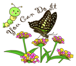 Butterflies of Taiwan & Caterpillar sticker #10424476