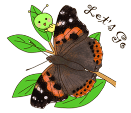 Butterflies of Taiwan & Caterpillar sticker #10424478