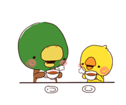 duck and chick sticker #10424523