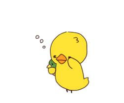 duck and chick sticker #10424526