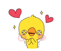 duck and chick sticker #10424553