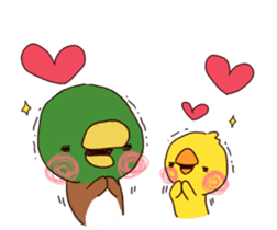 duck and chick sticker #10424554
