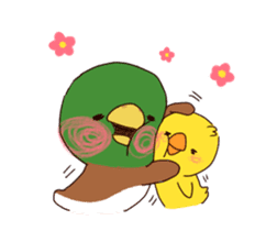 duck and chick sticker #10424555