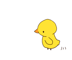duck and chick sticker #10424556