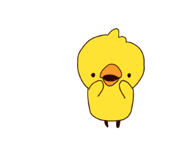 duck and chick sticker #10424558