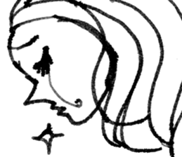 Rich expression women001 sticker #10424920