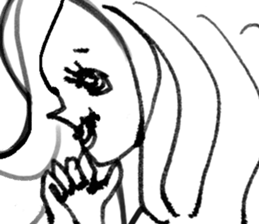 Rich expression women001 sticker #10424946