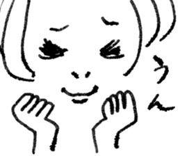 Rich expression women001 sticker #10424954