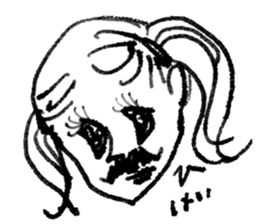 Rich expression women001 sticker #10424956