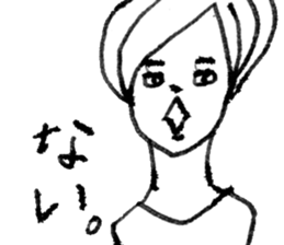 Rich expression women001 sticker #10424959