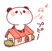 panda pleasantly sticker #10425833