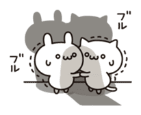 Small rabbit and cat sticker #10426065