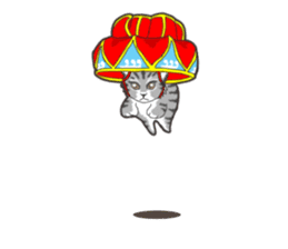 Flower shade cat sticker #10426362