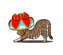 Flower shade cat sticker #10426369