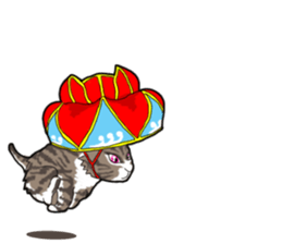 Flower shade cat sticker #10426371