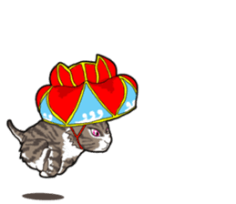 Flower shade cat sticker #10426371