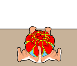 Flower shade cat sticker #10426374