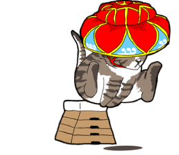 Flower shade cat sticker #10426375