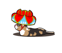 Flower shade cat sticker #10426377