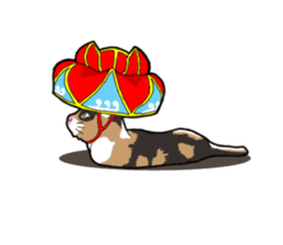 Flower shade cat sticker #10426377