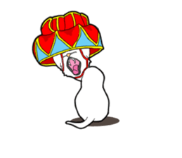 Flower shade cat sticker #10426380