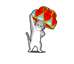 Flower shade cat sticker #10426385