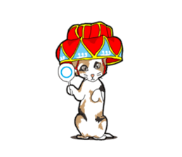 Flower shade cat sticker #10426395