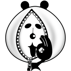 The panda of the century! Zipper panda