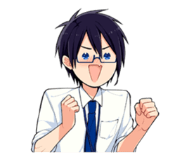 Sharp-san and Tanita-kun sticker #10426583