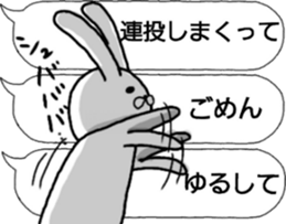 talking rabbit sticker sticker #10426670