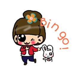 Cutie girl- Pin pin sticker #10431457