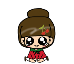 Cutie girl- Pin pin sticker #10431459