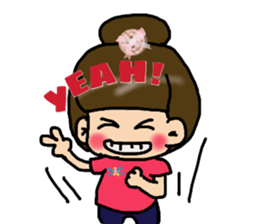 Cutie girl- Pin pin sticker #10431460