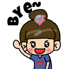 Cutie girl- Pin pin sticker #10431463