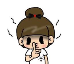 Cutie girl- Pin pin sticker #10431467