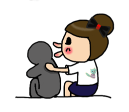 Cutie girl- Pin pin sticker #10431473