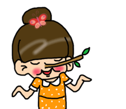 Cutie girl- Pin pin sticker #10431475