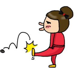 Cutie girl- Pin pin sticker #10431477