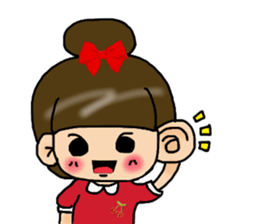 Cutie girl- Pin pin sticker #10431479