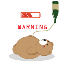 A excellent day of brown bear sticker #10431560