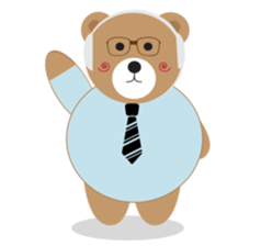 A excellent day of brown bear sticker #10431563